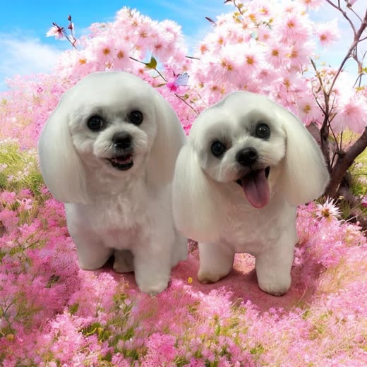 A white dog with a neatly finished coat after a full groom